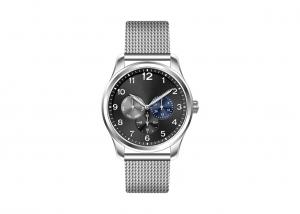 China 10ATM Sapphire Crystal Quartz Chronograph Watch Stainless Steel Mesh Band on sale