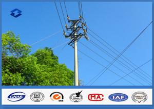 China Hdg Electrical Transmission Line 50ft Steel Utility Pole For Africa Power Distribution on sale