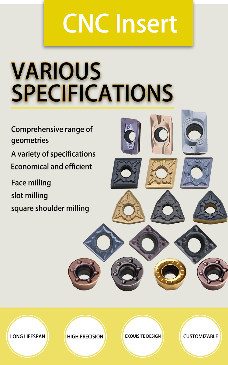 High Precision and Durable Carbide CNC Inserts with 3 Years Warranty for Automated Processing
