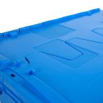 Reusable Attached Lid Container Nestable Logistic Moving PP Solid Box with
