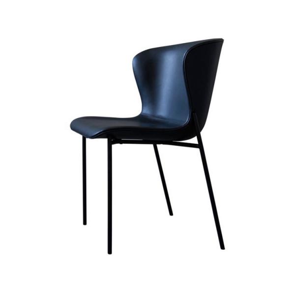 Buy La Pipe Velvet Black Dining Chairs / Steel Metal Frame Dining Room Chairs at wholesale prices