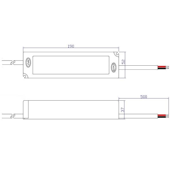 100W 12V Cooler Strip Light LED Driver Waterproof IP67 Plastic Power Supply