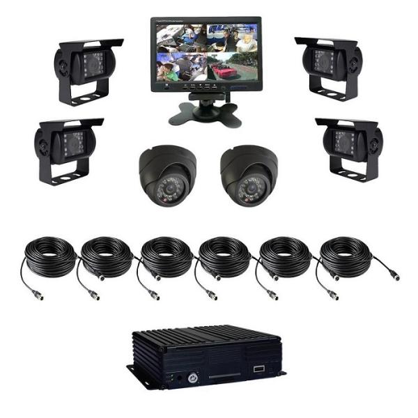 Truck Vehicle Security Camera System8 Channel Bus Car DVR Kit HD 3G GPS Navigation