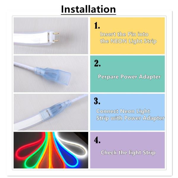 120leds Dimmable LED Strip 6000K Dimmable Led Rope Lights With Remote