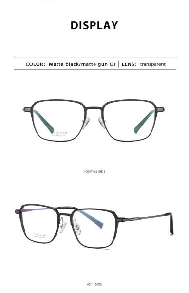 Custom Titanium Alloy Glasses Adults , Optical Aluminum Frame Glasses