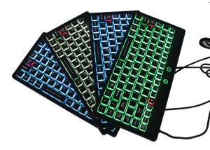 IP68 Fully Sealed Silicone Keyboard Mini Size USB Interface With Illuminated Backlit