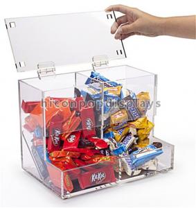 China Counter Top Acrylic Display Case , Pure Acrylic Display Cubes for Candy Wholesale on sale