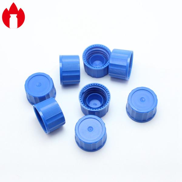 18mm PP Material Plastic Screw Caps Blue / Green Color With Inner Plug