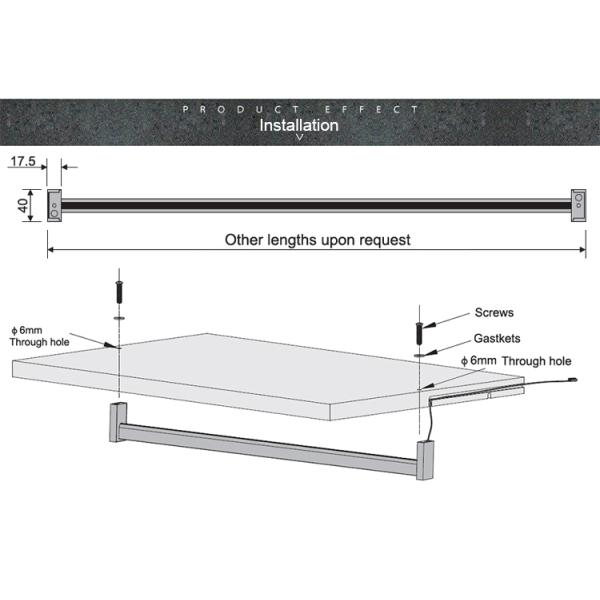 Motion Sensor Hanger Rod with LED Light 30° Beam Angle 400lm Flux A3176