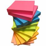 3 X 3 cm Matt Lamination Colorful Sticky Notes , 12 Pads 1200 Sheets Memo Pad