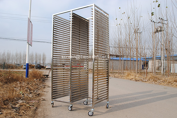 Ss201 304 1.5mm Tray Rack Trolley With Casters