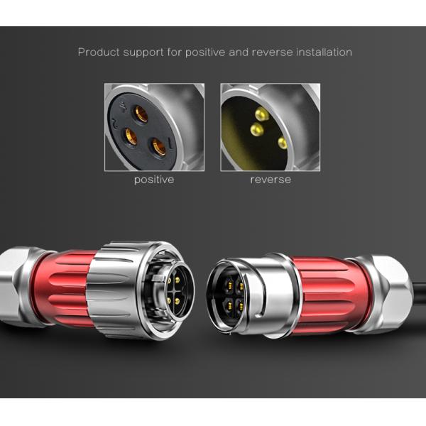 Cnlinko 1 / 4 Bayonet Connect Metal Shell IP68 Waterproof Connector 20A 3 Pin Plug Socket