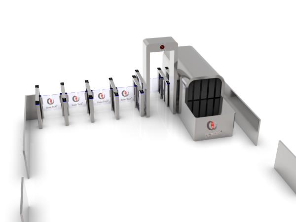 Buy Zento Facial Recognition Turnstile Gate Swing Barrier Gate Fast Speed Pedestrian Access Control Card System at wholesale prices
