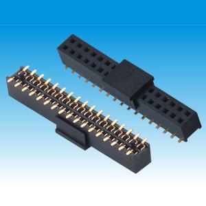 China SMT U Type 2mm Pitch Header Dual Row Female Height 4.3 Polyester Insulator on sale