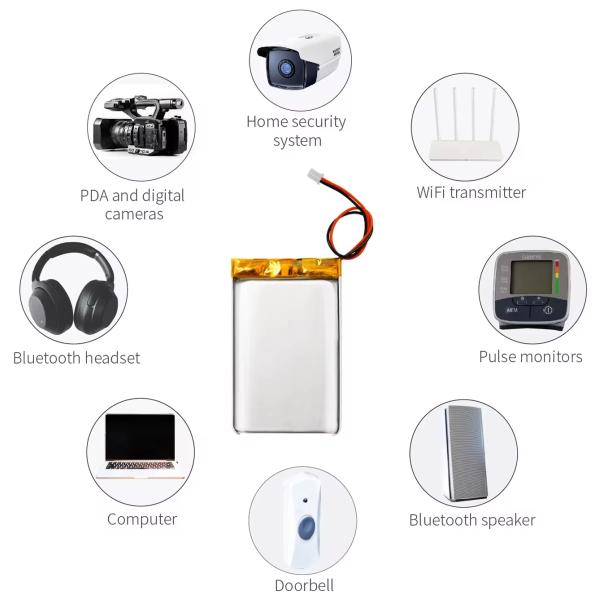 3.7V Rechargeable Li Polymer Battery 103040 1200 mAh for Medical Device and LED Lamp