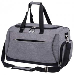 China Oxford Custom Sports Bags Big Capacity Classical Grey Gym For Man Woman on sale