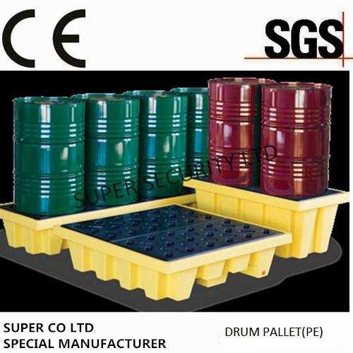 Buy Polyethylene Drum Containment Pallets For Chemical , Acids Amd Corrosives Liquid Distributed Load 1100kg at wholesale prices