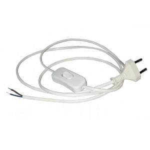 Quality 2.5A Rated Current White Kettle Plug Power Cord with Oxygen Free Bared Stranded Copper Conductor for sale