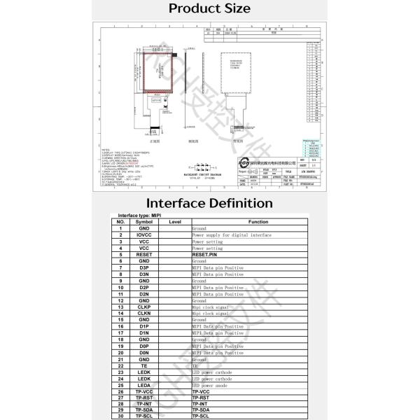 Compact 3.0 Inch TFT LCD Screen with High-Resolution Display