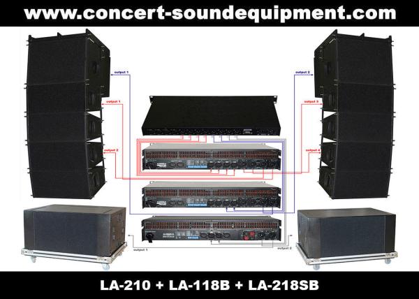 Buy 480W Q1 Line Array Speaker System With Horn Loaded dual 18" Subwoofer at wholesale prices