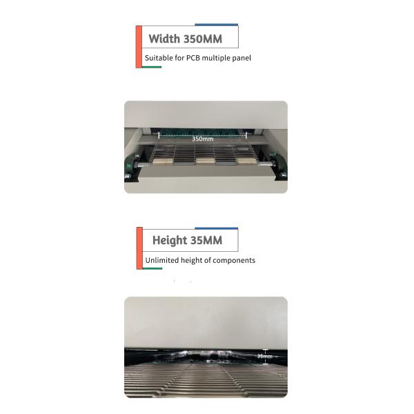 T961S Touch Screen Reflow Oven 1000*350mm Soldering Oven Puhui T-961S, 6 Temperature Zone