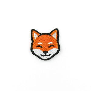 Quality Cute Little Fox Animal Iron On Patches Merrow Border Embroidered Badge Patch for sale