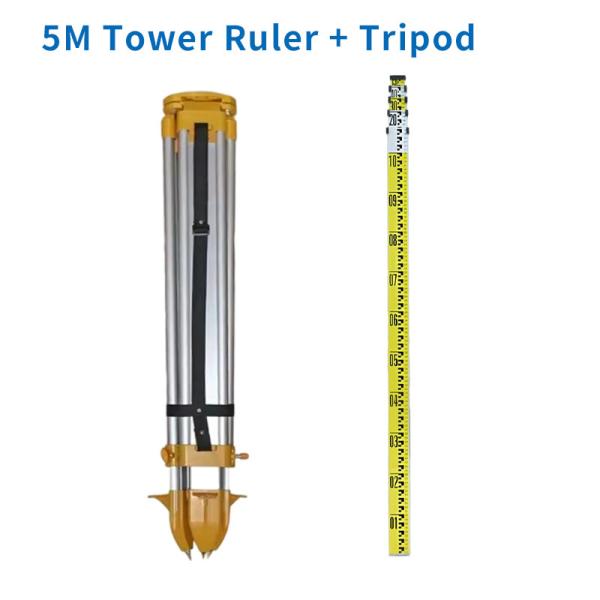 Aluminum Alloy Retractable Tower Ruler Optical Level Laser Stand Tripod For Automatic Optical Level/360 Level Measuring Tool