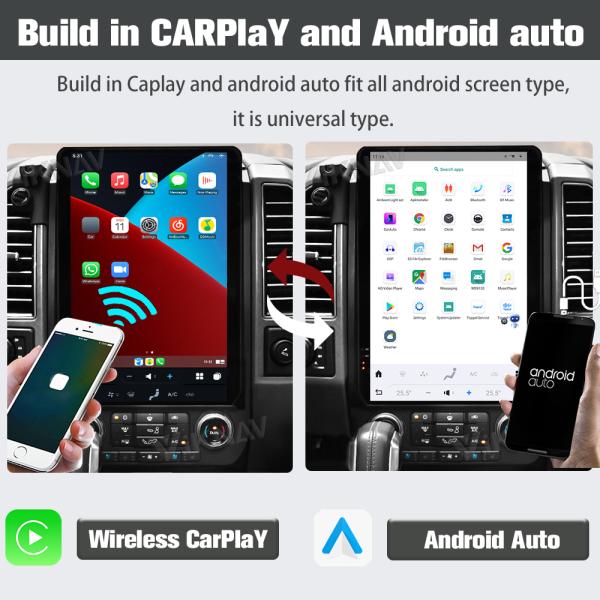 Android Auto Head Unit For Ford Raptor F150 F250 / F350 / F450 2015-2020 Touch Screen 14.5 Inch GPS Navigation Carplay