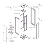 Custom 47u Locking Network Cabinet Floor Standing Data Server Rack Soundproof