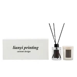 Embossing End Recycled Scented Candle Packaging Boxes For Aromatherapy Reed Diffuser