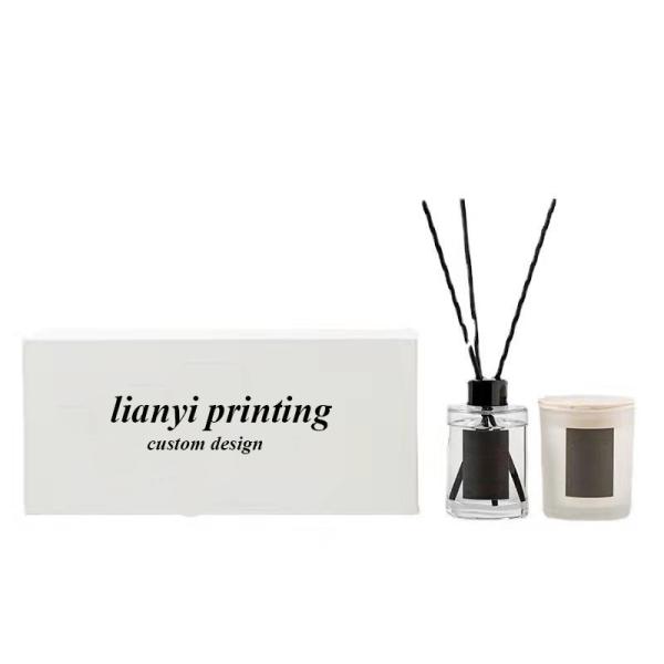 Buy Embossing End Recycled Scented Candle Packaging Boxes For Aromatherapy Reed Diffuser at wholesale prices