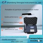 Portable oil particle contamination meter has fast detection speed and high