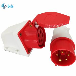 China Commando Connector Plug And Socket  IEC 60309 380-415V 16Amp Wall Mounting Type on sale