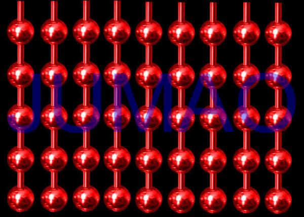 Buy Red Color Lightweight Steel Ball Chain Curtain Stringing Backdrop With Hook at wholesale prices