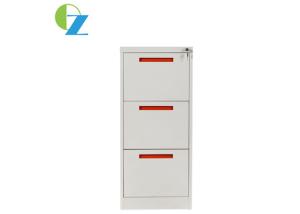 Quality Cold Rolling Steel Vertical 3 Drawer Filing Cabinet 1330mm Height With Name Tag for sale