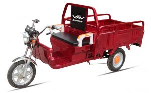 Quality Battery Power Electric Cargo Trike Red 3 Wheel Tricycle 6-8 Hours Charge Time for sale