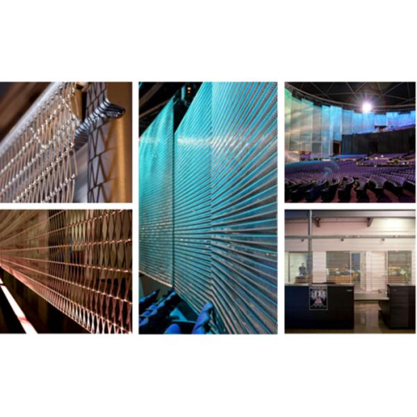 Metal Link Decorative Wire Mesh Panels Spiral Decorative Net For Curtain