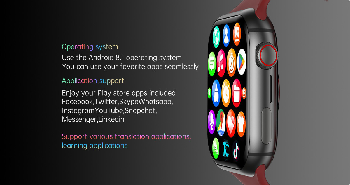 S688 S9 Ultra 4G Android Sim Card Smart Watch 2.02 Inch IPS Smart Watch GPS WIFI