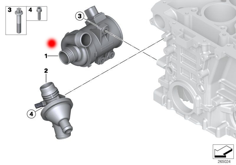 11518635089 11518625097 Water Pump For BMW X5 / BMW Z4 Roadster