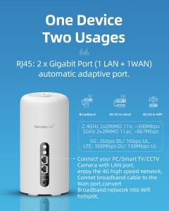 China Wireless 5G CPE Router TR069 Vpn VoLTE RJ11 Gigabit RJ45 on sale