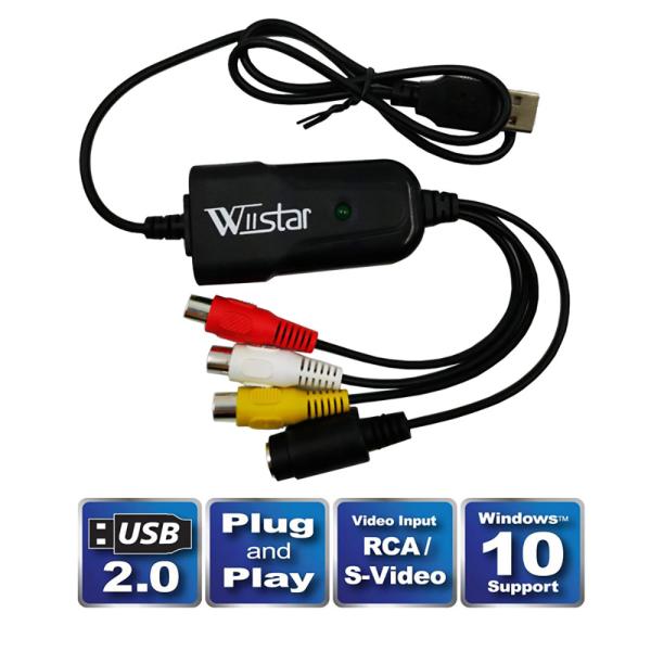 USB 2.0 Video Capture Card Monitor Computer To Record Video Drive Free Single
