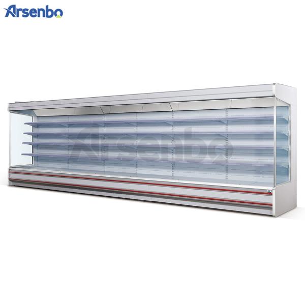 Stainless Steel Durable Open Multideck Fridge , Anticorrosive Fruit Display Cabinet