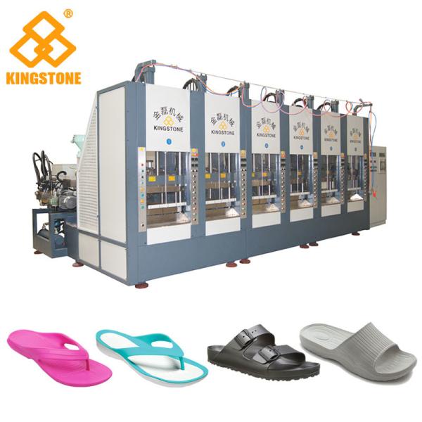 EVA Slipper Making Shoe Sole Making Machine With Full Production Line / 6 Stations