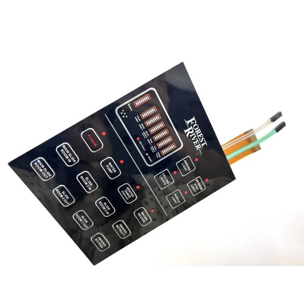 1.25MM Pitch Tactile Membrane Switch OEM Momentary Push Button With Glossy Surface