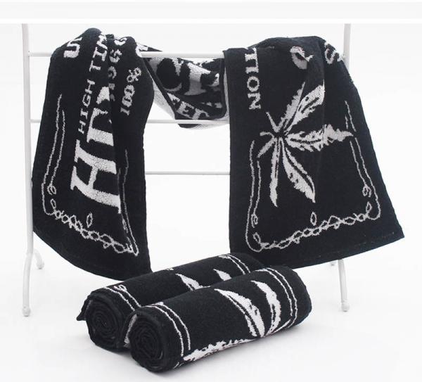 Embroidered Cotton Bath Towels , Thicken Custom Sports Towels Luxury Touch