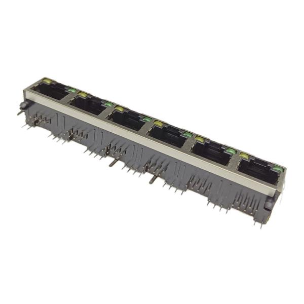 Buy PCB RJ45 Alternative Connector 1x6 RJ45 8P8C Modular Connector With Led at wholesale prices