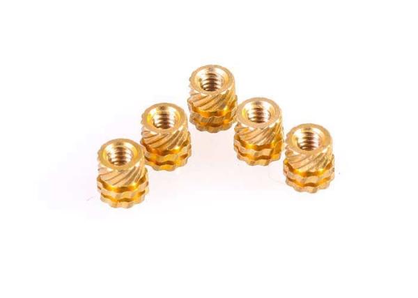 Buy Plain Brass Knurled Nut Customized Size With Automatic Lathe Machining at wholesale prices