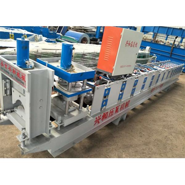Industrial Ridge Cap Roll Forming Machine , Roofing Sheet Roll Forming Machine