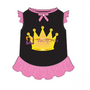 China Glitter Print Crown Skirt Pet Dress Customization BSCI / WMT Pet Skirt on sale