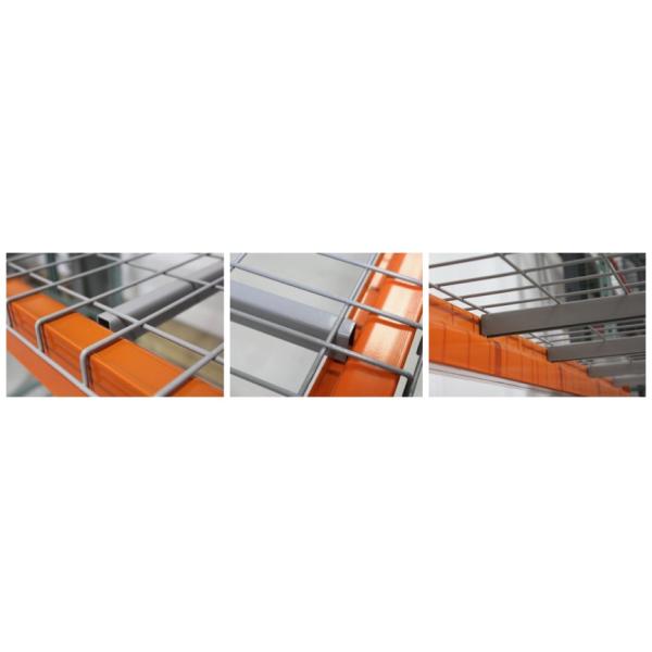 Warehouse Pallet Rack Shelving With Galvanized Wire Mesh Decks For Storage